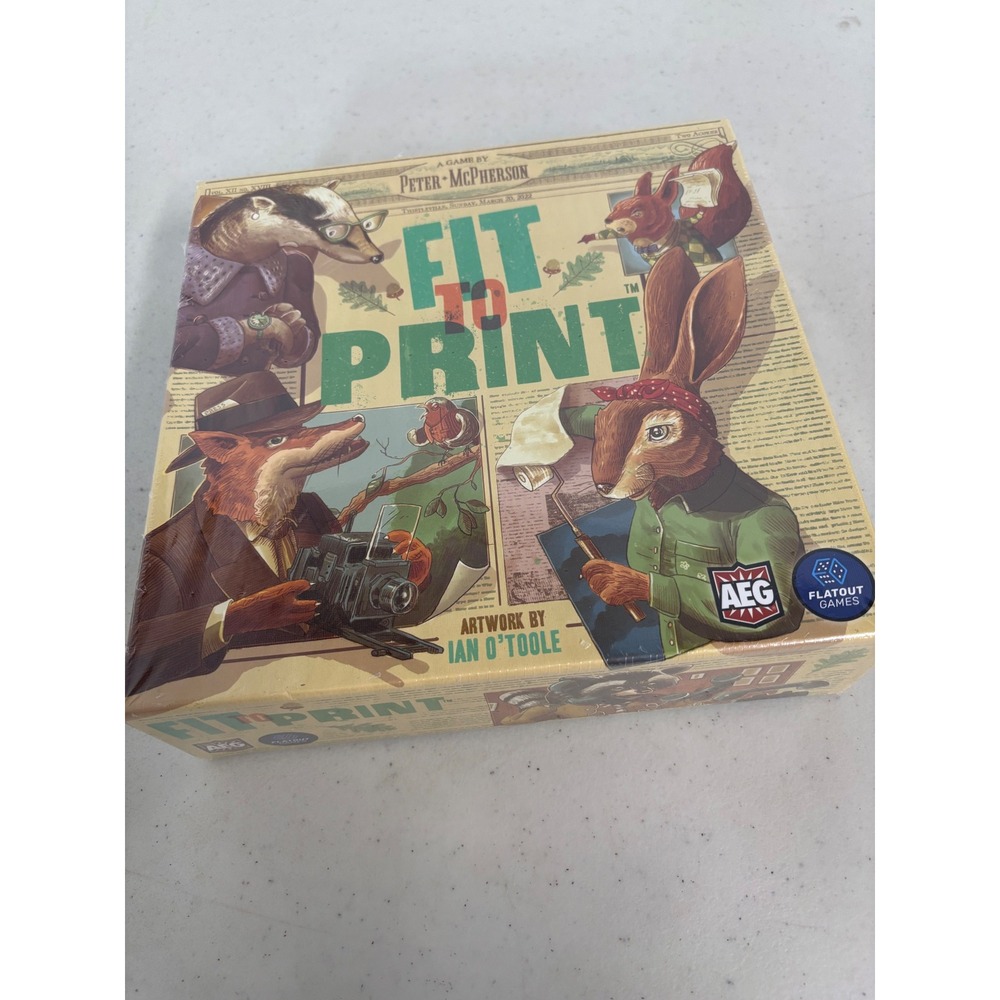 Fit to Print Board Game AEG Flatout Games Peter McPherson New Sealed